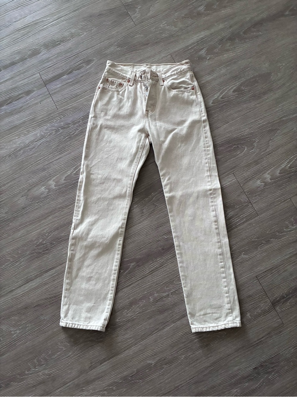 Levi's High-Rise Wide Leg Jeans in Cream